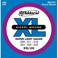 Cordes élect. D'Addario Super Light 9-42