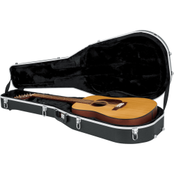 Etui guitare Folk dreadnought 12 cordes 4/4 ABS Deluxe